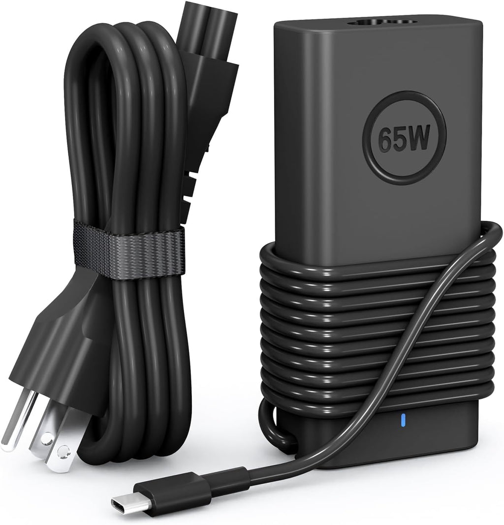 Dell Type C Laptop Charger with Adapter (blue tip)