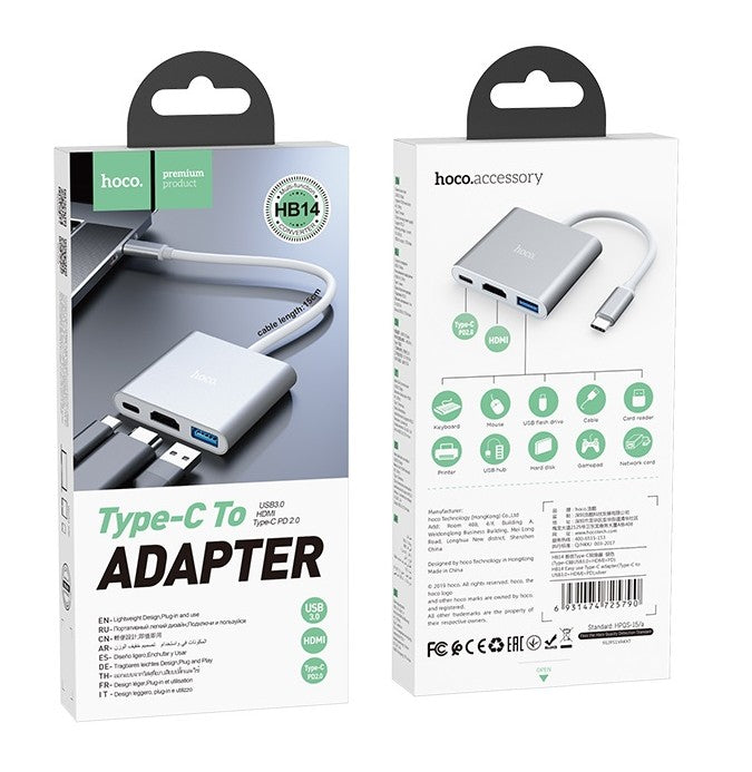 Type-C hub “HB14 Easy use” USB3.0+HDTV+PD
